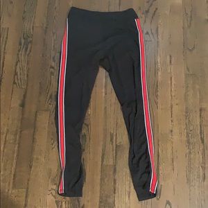 Black Suzette leggings with stripe